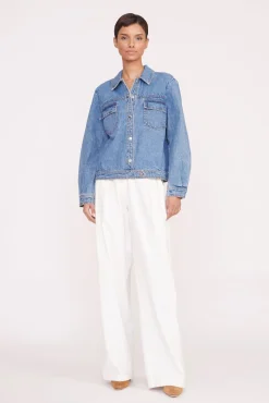 Pet Ready To Wear|Outerwear & Jackets<STAUD CUSTOM x C.BONZ OVERSIZED RYAN DENIM JACKET MEDIUM WASH MEDIUMWASH