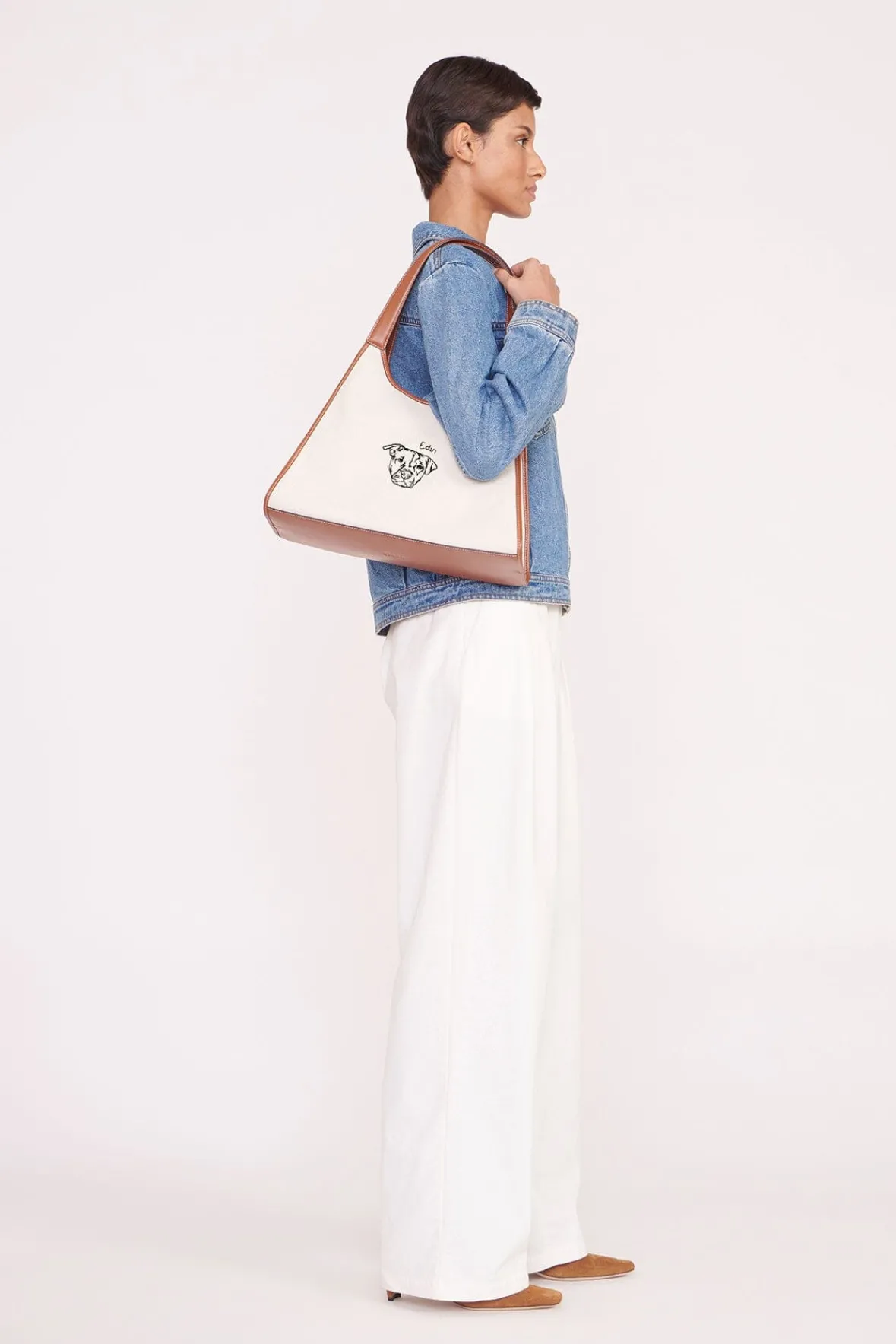 Pet Handbags<STAUD CUSTOM x C.BONZ SOFT REY BAG CREAM TAN CREAMTAN