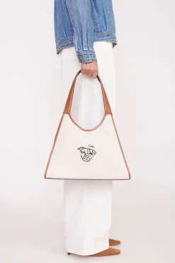 Pet Handbags<STAUD CUSTOM x C.BONZ SOFT REY BAG CREAM TAN CREAMTAN