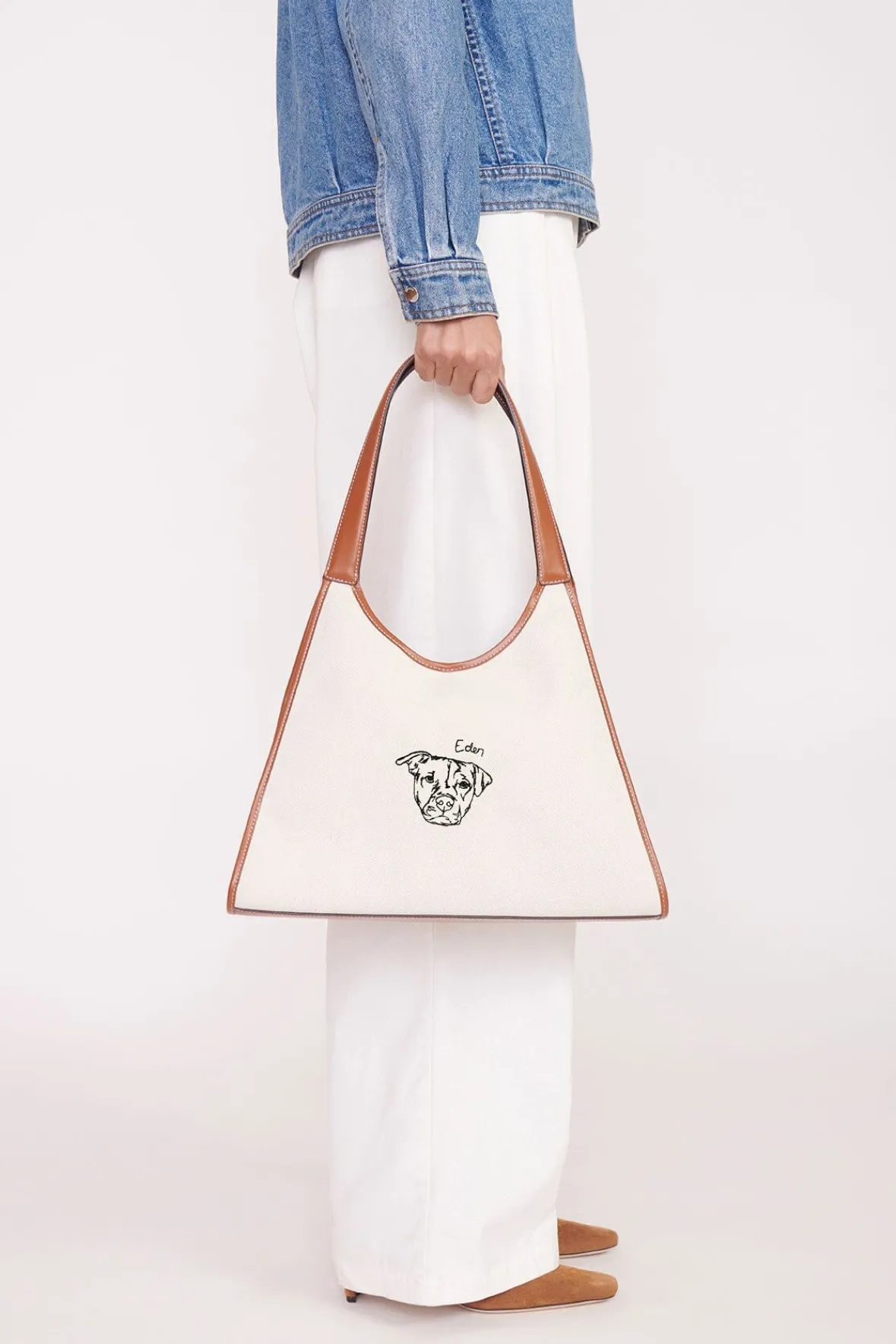 Pet Handbags<STAUD CUSTOM x C.BONZ SOFT REY BAG CREAM TAN CREAMTAN