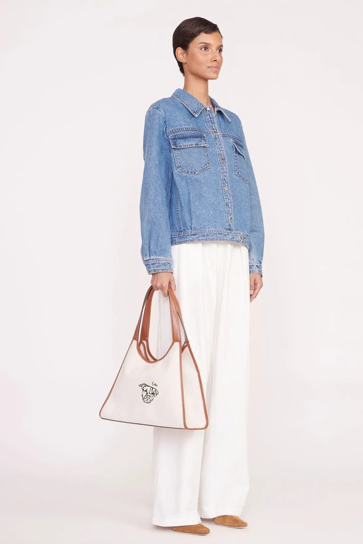 Pet Handbags<STAUD CUSTOM x C.BONZ SOFT REY BAG CREAM TAN CREAMTAN