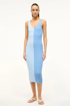Dresses<STAUD DANA DRESS  PERIWINKLE MULTI PERIWINKLEMULTI