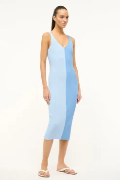 Dresses<STAUD DANA DRESS  PERIWINKLE MULTI PERIWINKLEMULTI