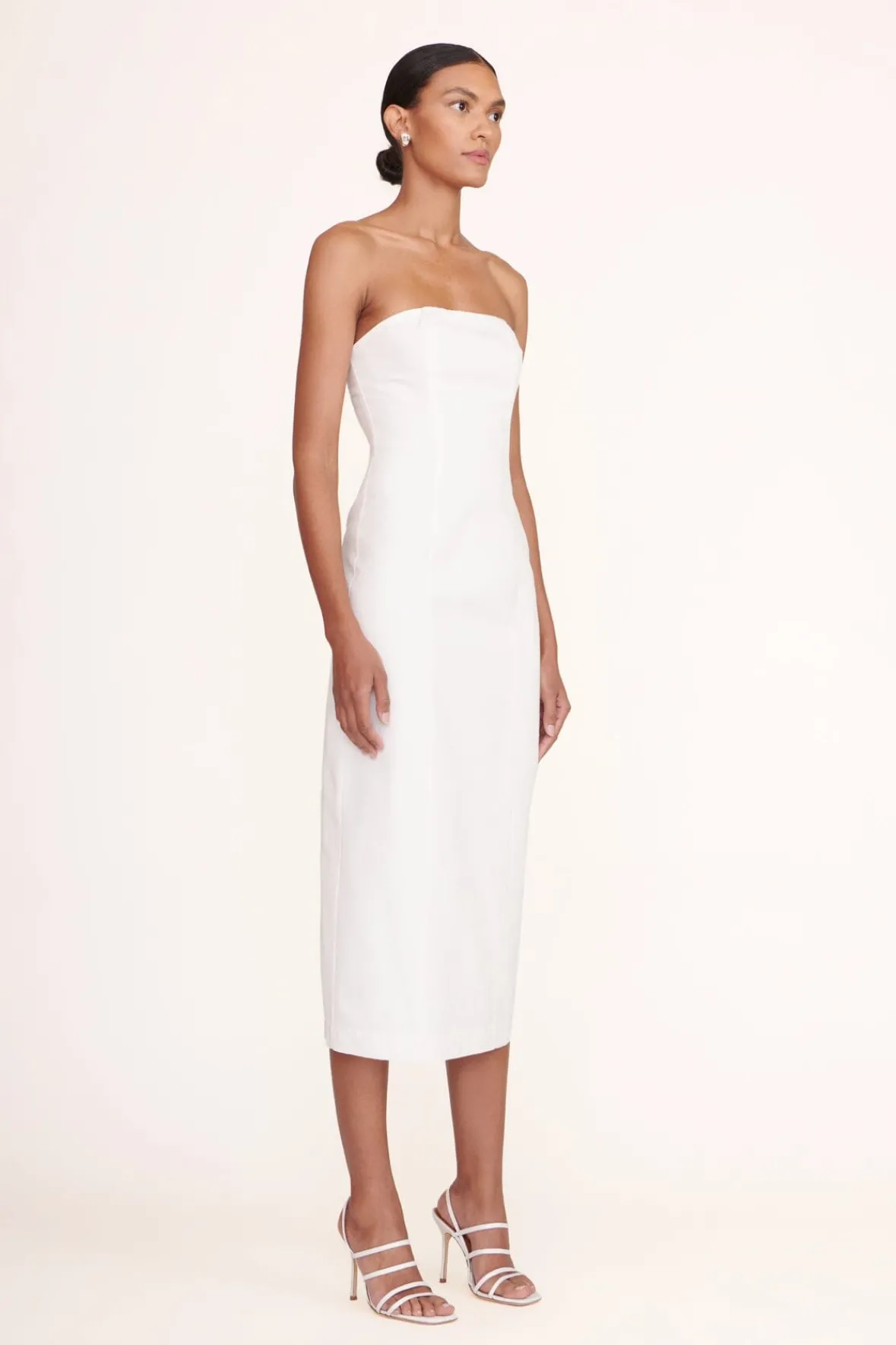 Dresses<STAUD DANIELA DRESS WHITE