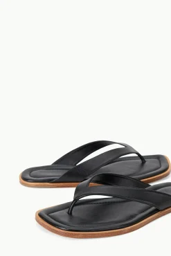 The Dante Thong|Spring Slides<STAUD DANTE THONG SLIDE   BLACK