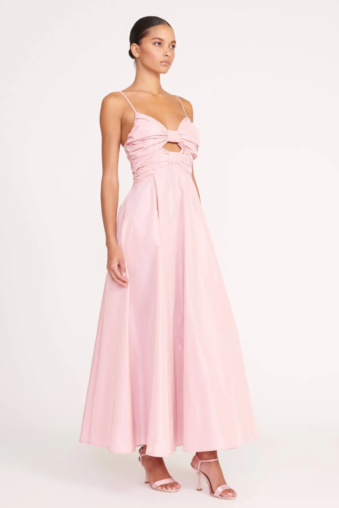 Dresses<STAUD DAYANARA DRESS CHERRY BLOSSOM CHERRYBLOSSOM