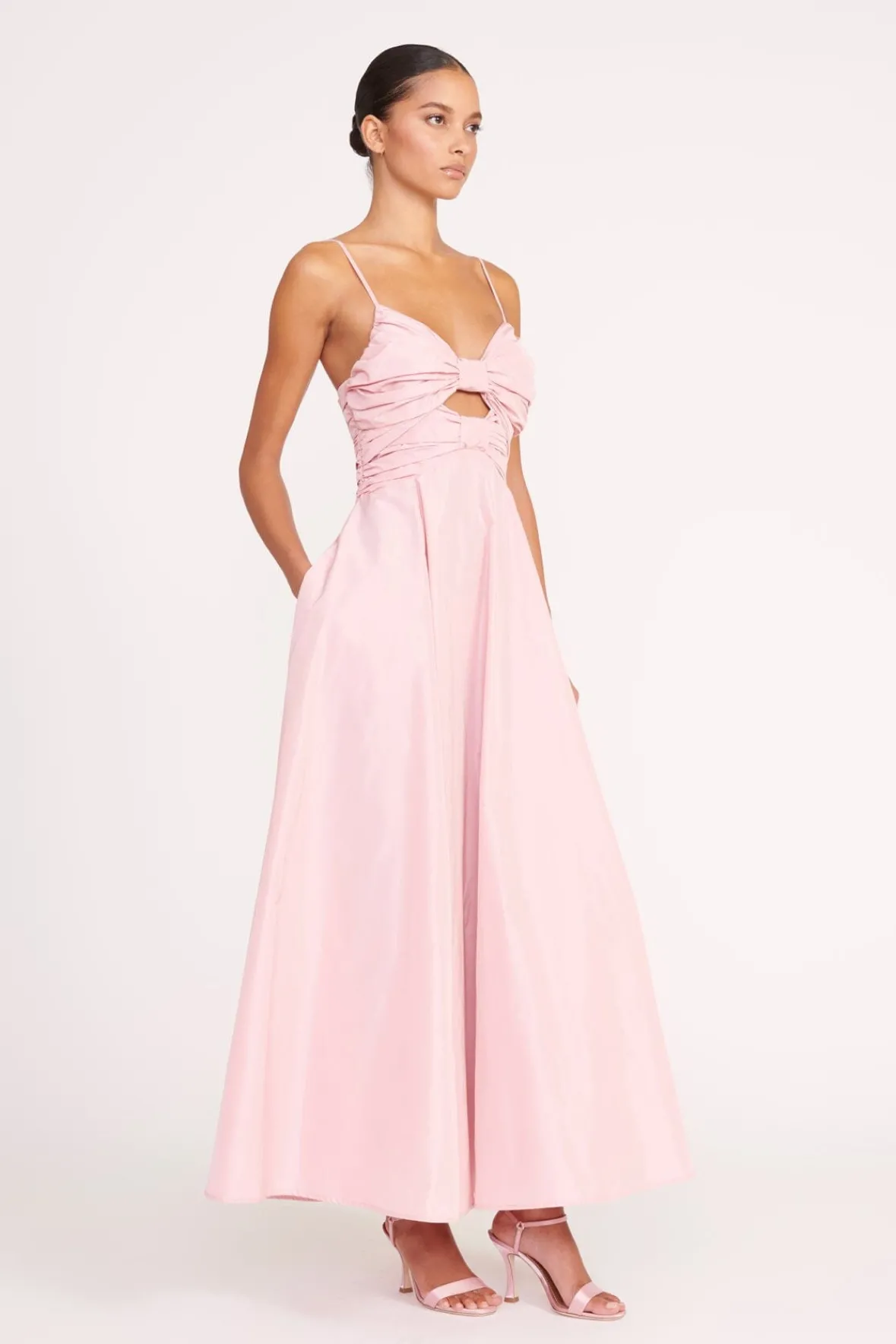 Dresses<STAUD DAYANARA DRESS CHERRY BLOSSOM CHERRYBLOSSOM