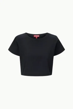 Spring Suiting|Essentials<STAUD DEAN T-SHIRT   BLACK