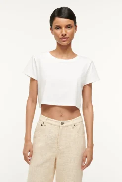 Spring Suiting|Essentials<STAUD DEAN T-SHIRT WHITE