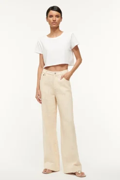 Spring Suiting|Essentials<STAUD DEAN T-SHIRT   WHITE