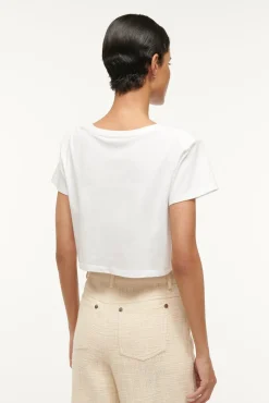 Spring Suiting|Essentials<STAUD DEAN T-SHIRT   WHITE