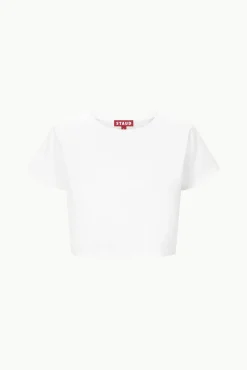 Spring Suiting|Essentials<STAUD DEAN T-SHIRT   WHITE