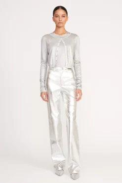 Knits<STAUD DEANNA CARDIGAN   SILVER
