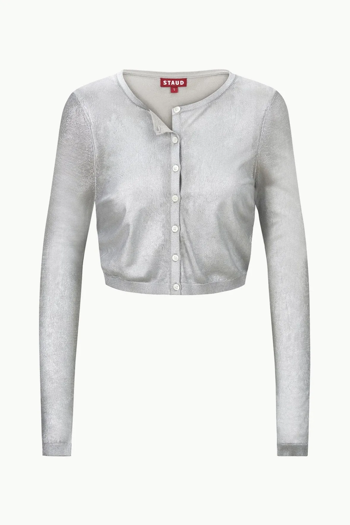 Knits<STAUD DEANNA CARDIGAN SILVER