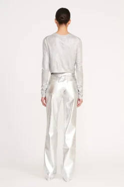 Knits<STAUD DEANNA CARDIGAN SILVER
