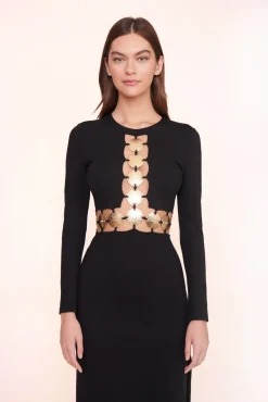 Dresses<STAUD DELPHINE DRESS BLACK