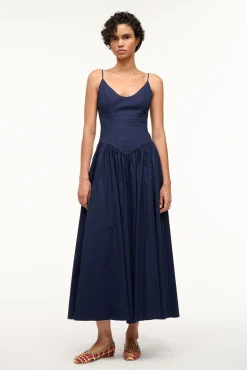 Poplin Shop|Dresses<STAUD DENA DRESS   NAVY