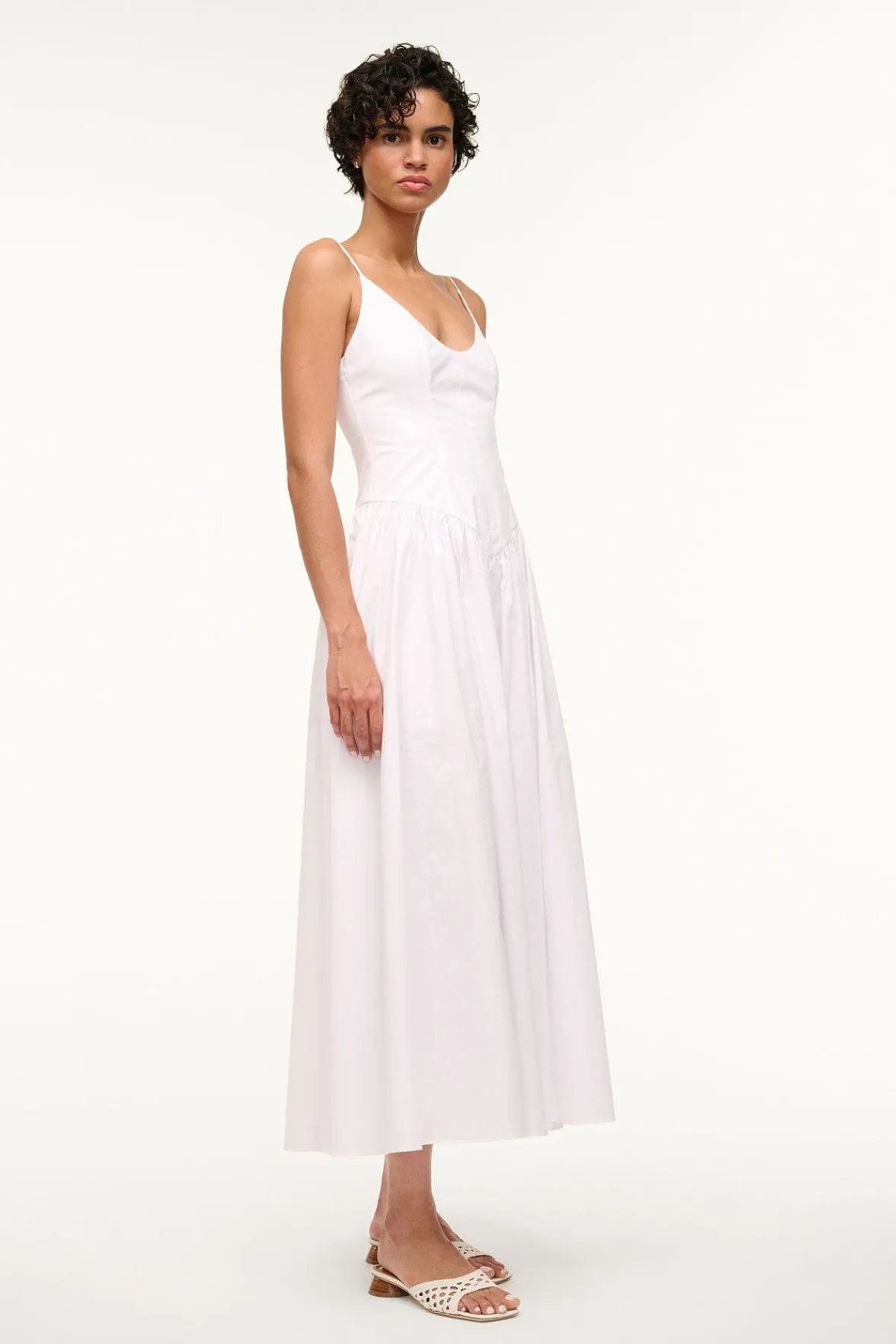 Poplin Shop|Dresses<STAUD DENA DRESS WHITE