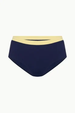 Bikinis<STAUD DEVON HIGH RISE BIKINI BOTTOM NAVY COLORBLOCK NAVYCOLORBLOCK