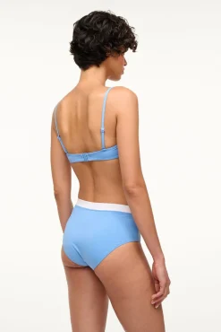 Bikinis<STAUD DEVON HIGH RISE BIKINI BOTTOM AZURE WHITE AZUREWHITE