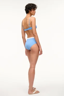 Bikinis<STAUD DEVON HIGH RISE BIKINI BOTTOM AZURE WHITE AZUREWHITE