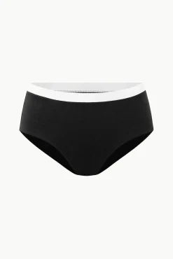 Bikinis<STAUD DEVON HIGH RISE BIKINI BOTTOM  BLACK WHITE BLACKWHITE