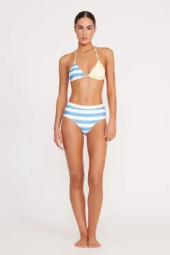 Bikinis<STAUD DEVON HIGH RISE BIKINI BOTTOM BUTTERCUP SEASHORE STRIPE BUTTERCUPSEASHORESTRIPE