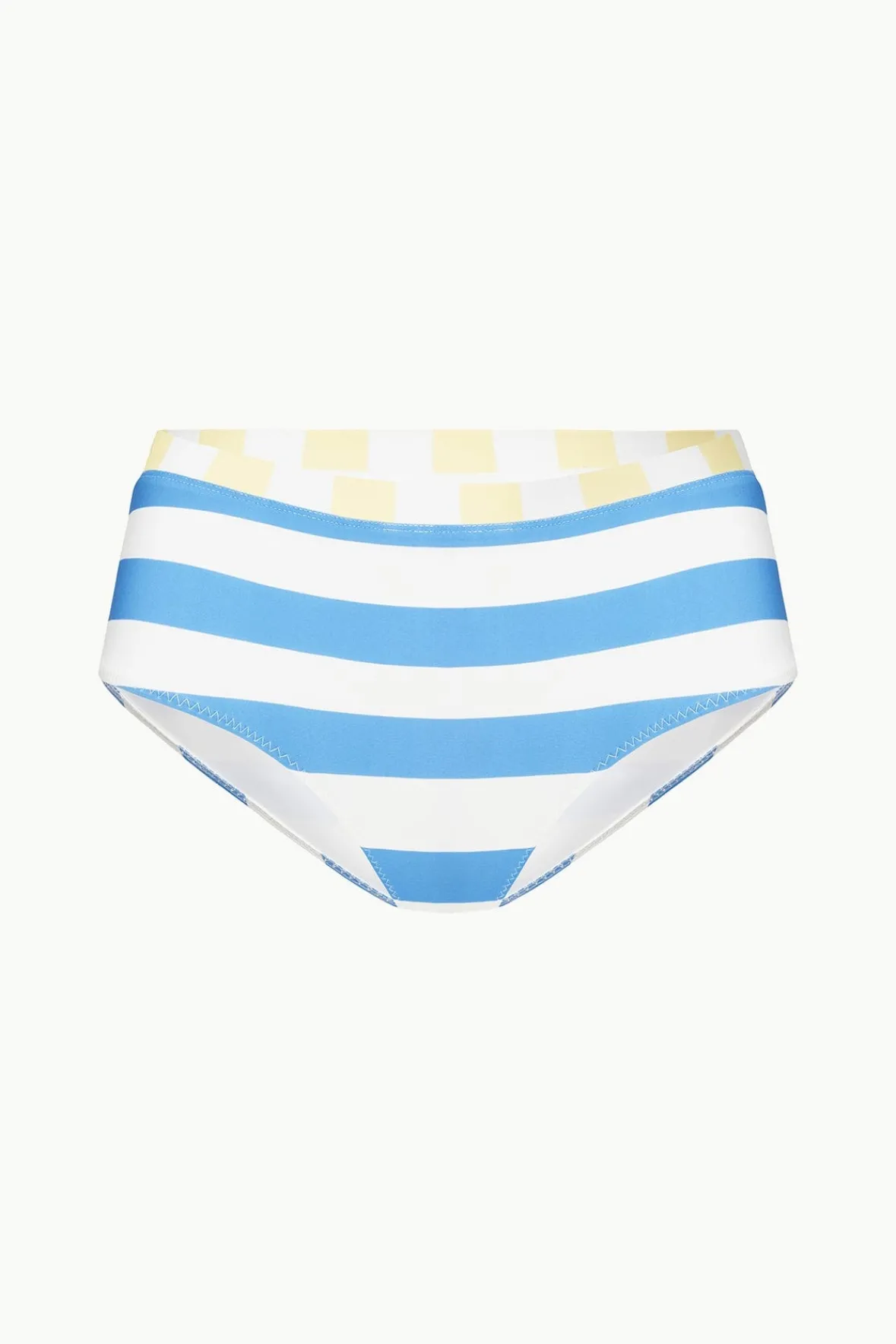 Bikinis<STAUD DEVON HIGH RISE BIKINI BOTTOM BUTTERCUP SEASHORE STRIPE BUTTERCUPSEASHORESTRIPE