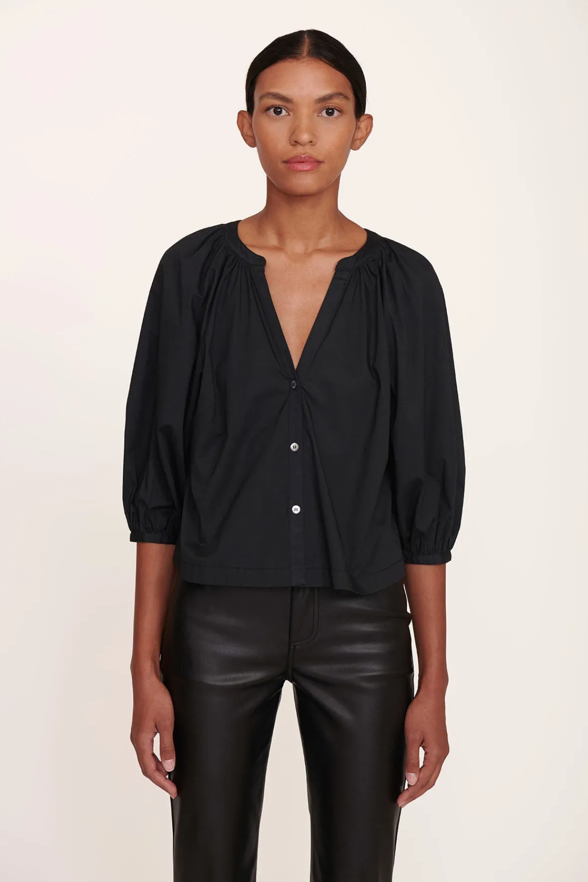 Tops|Poplin Shop<STAUD DILL TOP BLACK