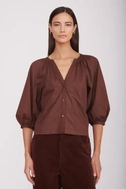 Poplin Shop<STAUD DILL TOP MAHOGANY