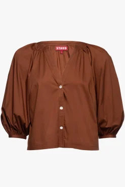 Poplin Shop|Tops<STAUD DILL TOP   TAN