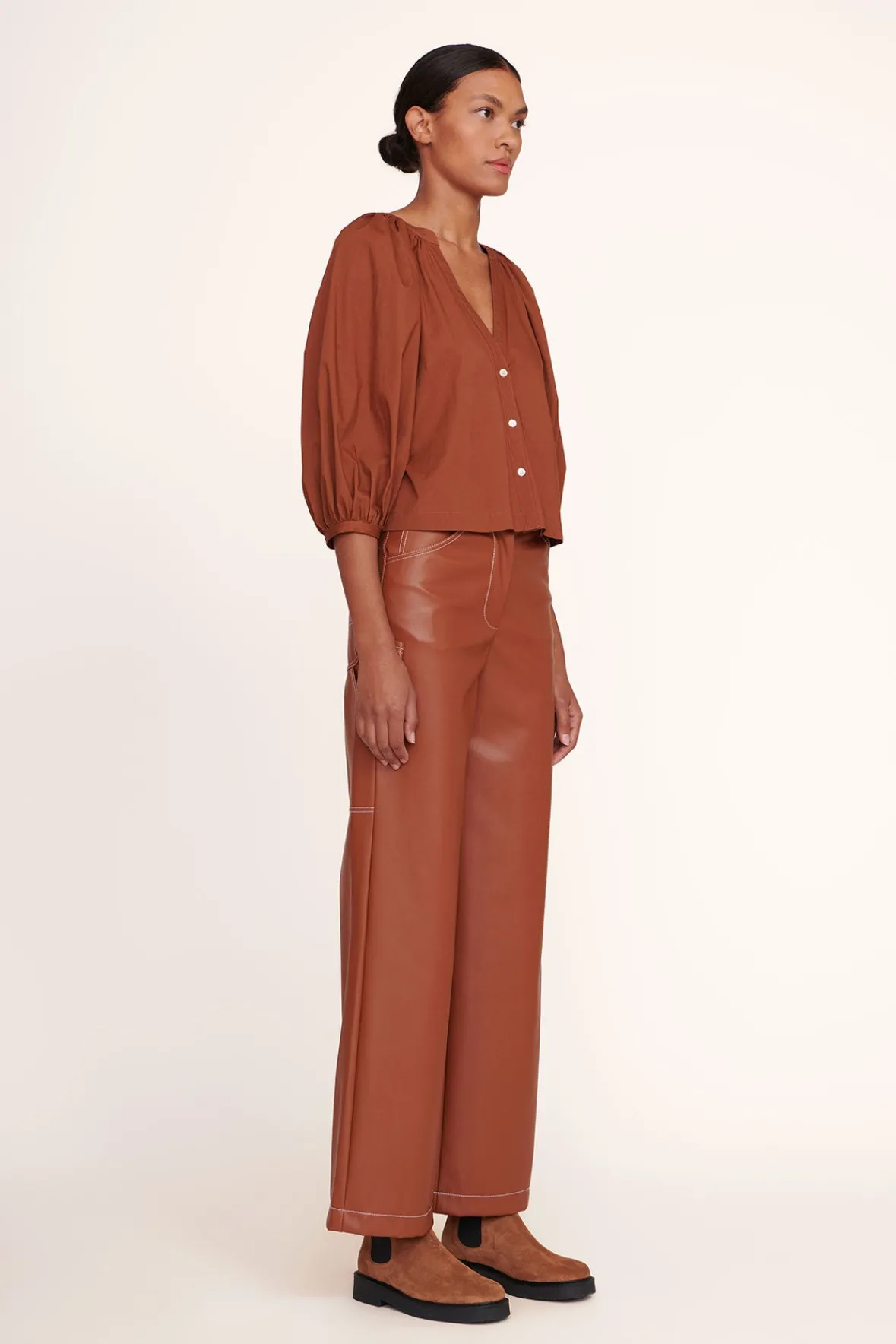 Poplin Shop|Tops<STAUD DILL TOP TAN