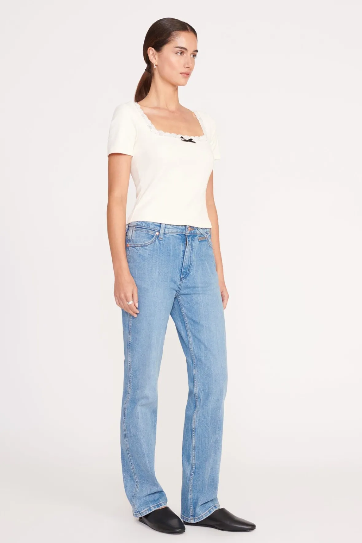 Best Sellers|Tops<STAUD DIXIE TOP IVORY