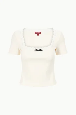Best Sellers|Tops<STAUD DIXIE TOP IVORY