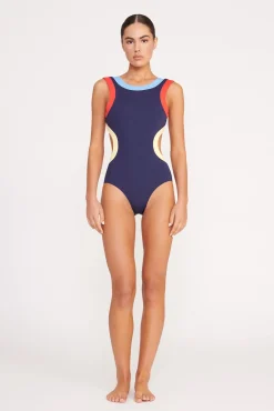One Pieces<STAUD DOLCE ONE PIECE  NAVY COLORBLOCK NAVYCOLORBLOCK