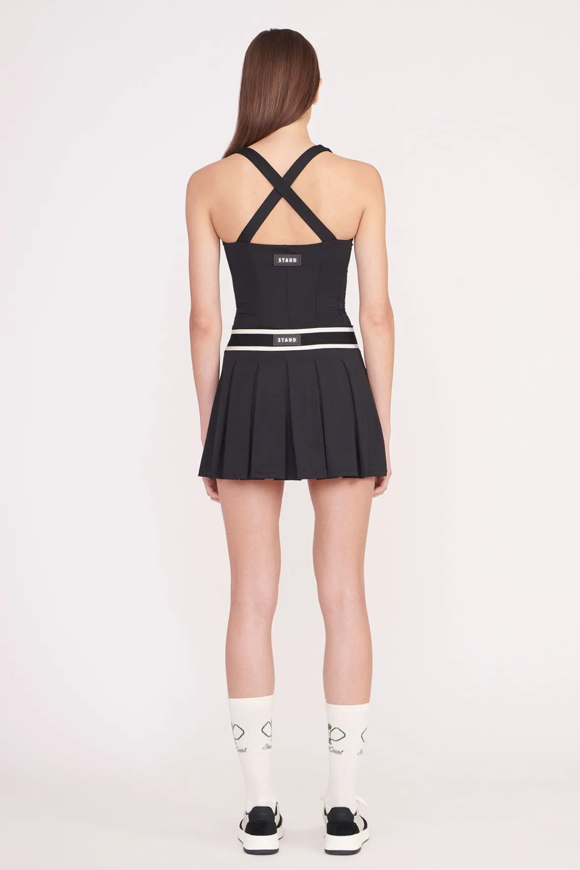 STAUD Court<STAUD DOUBLES SKIRT BLACK