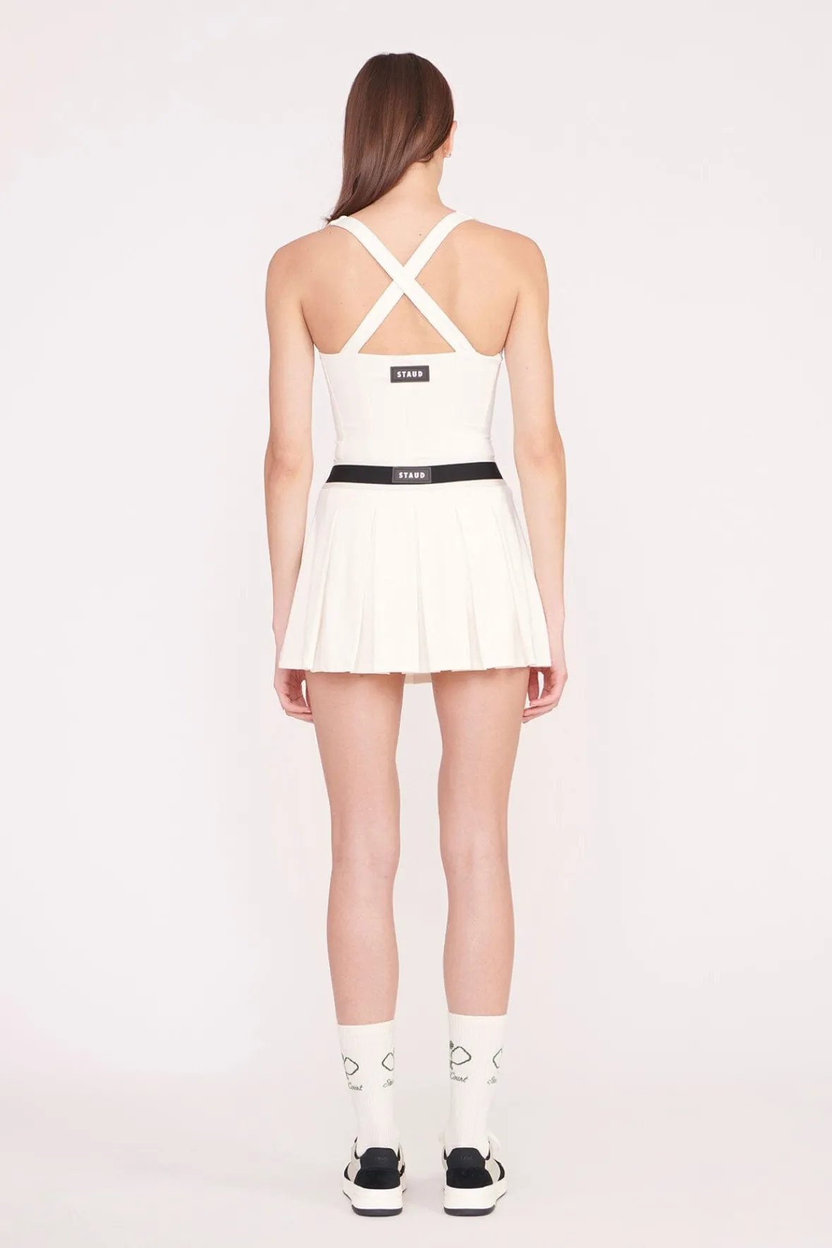 STAUD Court<STAUD DOUBLES SKIRT IVORY