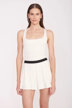 STAUD Court<STAUD DOUBLES SKIRT IVORY