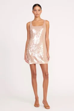 Dresses<STAUD ECLIPSE DRESS BEIGE