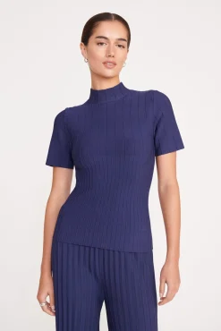 Tops<STAUD ELEANOR TOP NAVY