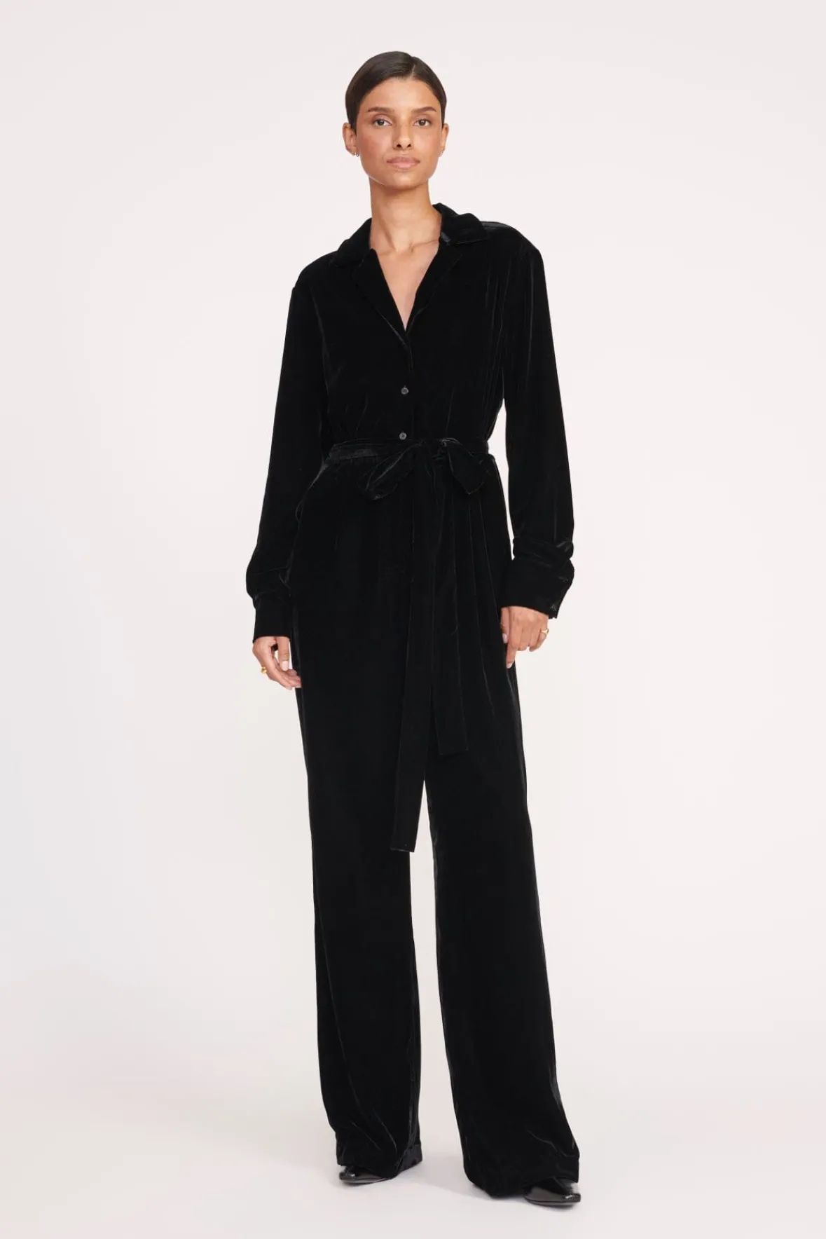 Dresses<STAUD ELIJAH JUMPSUIT BLACK