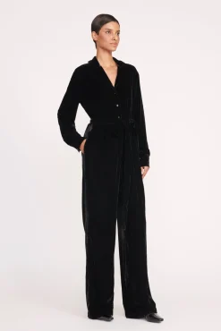 Dresses<STAUD ELIJAH JUMPSUIT BLACK