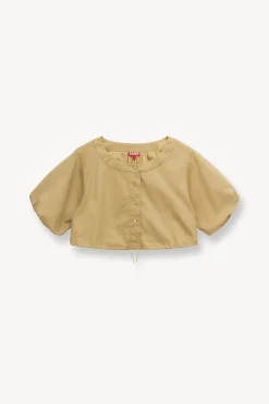 Poplin Shop<STAUD ELLINGTON TOP KHAKI