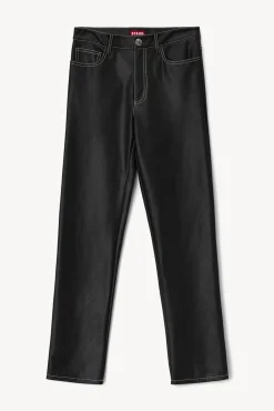 Pants & Shorts<STAUD ELLIOT PANT   VEGAN LEATHER BLACK