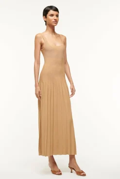 Knits|Dresses<STAUD ELLISON DRESS   CAMEL