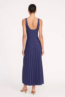 Knits|Best Sellers<STAUD ELLISON DRESS NAVY