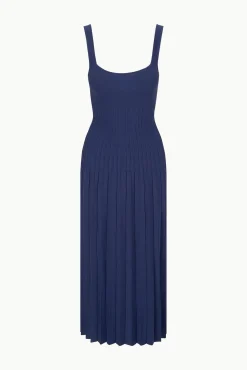 Knits|Best Sellers<STAUD ELLISON DRESS NAVY