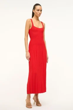 Knits|Dresses<STAUD ELLISON DRESS RED ROSE REDROSE