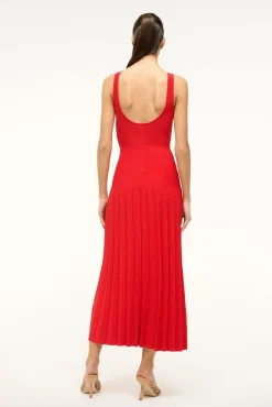 Knits|Dresses<STAUD ELLISON DRESS RED ROSE REDROSE