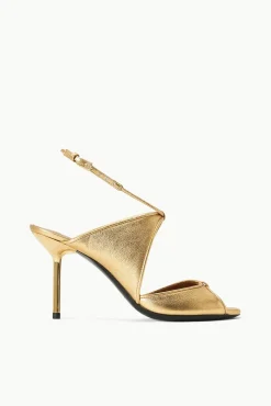 Heels<STAUD EMILIA STILETTO GOLD